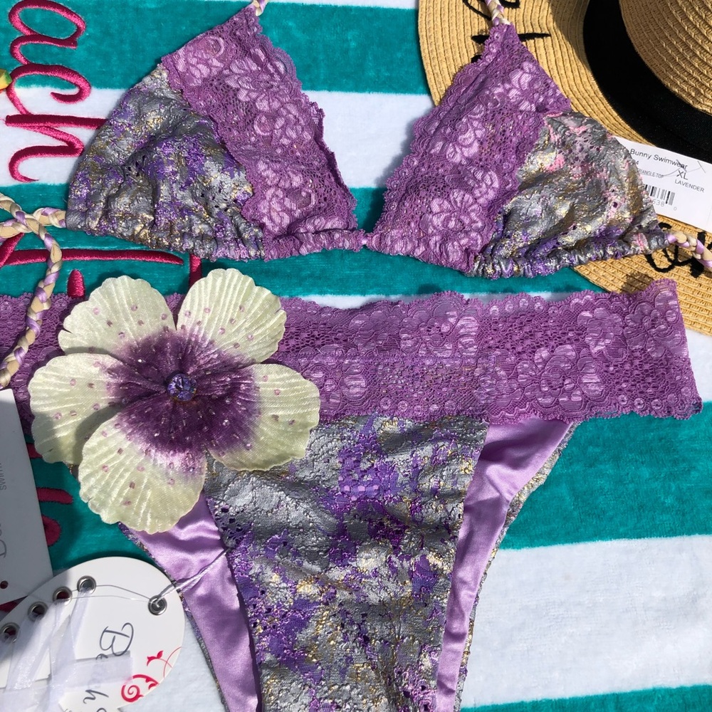 NWT Beach bunny Sugar Magnolias lavender XL set - Picture 9 of 16